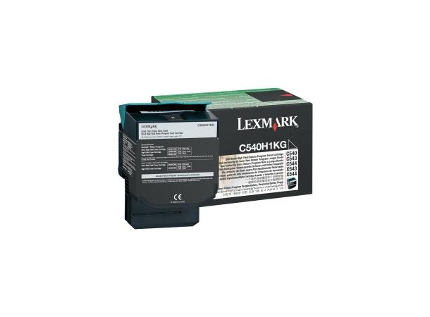 Toner Lexmark C540H1KG sort kap.2500 s, 